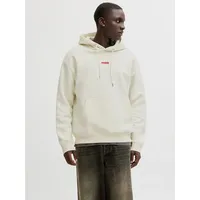 JACK & JONES Kapuzensweatshirt JCOCLUB BACKPRINT SWEAT HOOD mit Print beige L (52)