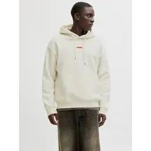 JACK & JONES Kapuzensweatshirt JCOCLUB BACKPRINT SWEAT HOOD mit Print beige L (52)