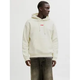 JACK & JONES Kapuzensweatshirt JCOCLUB BACKPRINT SWEAT HOOD mit Print beige L (52)