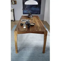 MASSIVMOEBEL24.DE Esstisch Sheesham 160x85x77 braun lackiert ANCONA #0102