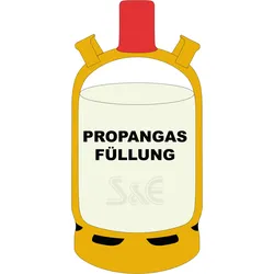 11kg Propangas Füllung für  gelbe Pfandflasche