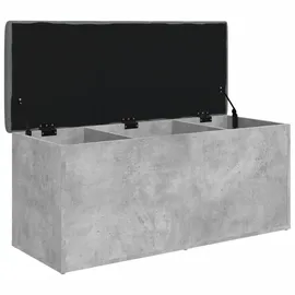 vidaXL Sitzbank mit Stauraum Betongrau 102 x 42 x 45 cm