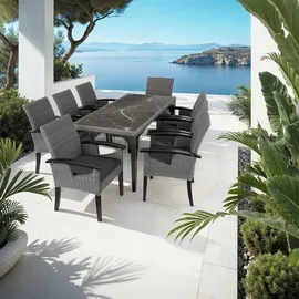 Tectake Foggia Set 8-tlg. Grau