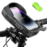 Veebmys Handyhalterung Fahrrad, wasserdichte Lenkertasche mit 360° Drehbarem Halter für 4.7–7 Zoll Smartphone, Handyhalter Lenker Tasche für Rennrad Ebike Motorrad Navigation