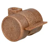 WAGNER Design Möbelrolle/Lenkrolle - ECO - Ø 38 mm, Bremse, braun meliert, Tragkraft 50 kg - DE Ware - 01021301