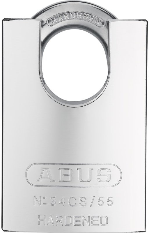 ABUS 34CS/55 Vorhangschloss Platinum Körper und Bügel Stahl gleichschließend