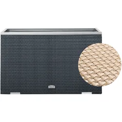 Polyrattan Pflanzgefäß mit Aluminiumrahmen