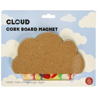 ThumbsUp! Thumbs Up Magnetische Kork-Pinwand - Wolke 16 x 9 x 1 cm, Korkfarben
