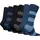 Tommy Hilfiger Herren Socken 6er Pack - RUGBY SOCK 6P ECOM, gestreift, blau 39-42