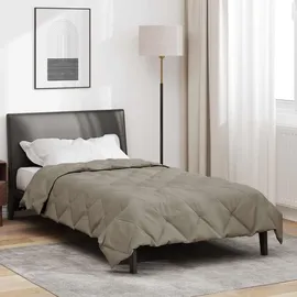 vidaXL Ganzjahresbettdecke Hellgrau 135 x 220 cm Mikrofaser