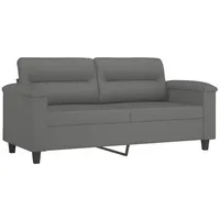 VidaXL 2-Sitzer-Sofa Dunkelgrau 140 cm Mikrofasergewebe