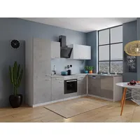 Respekta Winkelküche L-Form 280 x 172 cm Beton