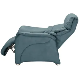 HIMOLLA Relaxsessel 4217 Leder 96 x 109 x 91 cm Blau mit Kopfteil