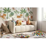 WFL GROUP Kindersofa Lilo 120 x 150 cm Cordstoff weiß