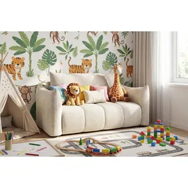 WFL GROUP Kindersofa Lilo 120 x 150 cm Cordstoff weiß