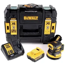 DeWalt DCW 210 M1 Akku Exzenterschleifer Brushless 18V 12.000U/min 125mm + 1x Akku 4,0 Ah + 1x Schnellladegerät in TSTAK