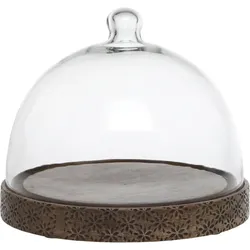 Chic Antique Tours Glasglocke Schwarz, H21/D25 cm