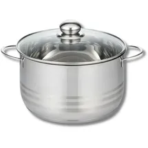 ELO Kochtopf Edelstahl Induktion 24 cm Mit Glasdeckel, Grau 5