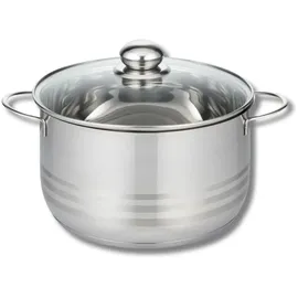 ELO Kochtopf Edelstahl Induktion 24 cm Mit Glasdeckel, Grau 5