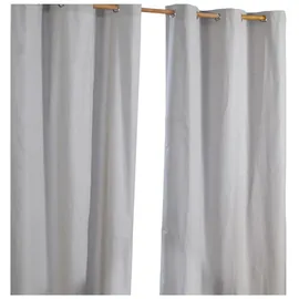Homescapes ÖSENVORHANG blickdicht 2er-Set, 137/182 cm