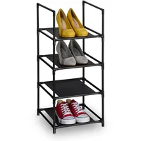 Relaxdays Schuhregal, 4 Ebenen, HBT: 72x33x33 cm, Metall Schuhablage,