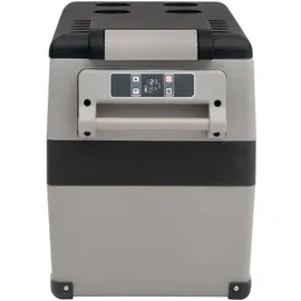 vidaXL Kühlbox mit Griff und Adapter Schwarz und Grau 35 L PP & PE