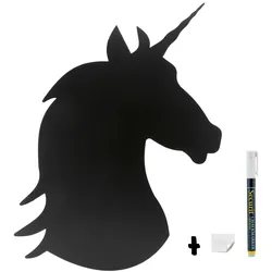 Securit® Silhouette Einhorn Kreidetafel – Mit Kreidemarker