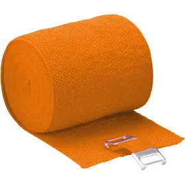 HÖGA Lastic-Color, orange, 8 cm x 5 m gedehnt, dauerelastische Idealbinde, 1er Pack (1 x 0.047 kg)