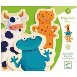 Djeco Crazy Holz Magnete Tiere