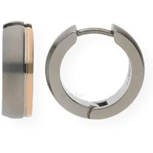 Boccia Titanium Creolen 0539-16 Titan teil-rosévergoldet