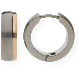 Boccia Titanium Creolen 0539-16 Titan teil-rosévergoldet