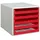 M&M Schubladenbox 28,5 x 35,7 cm 5-tlg. rot