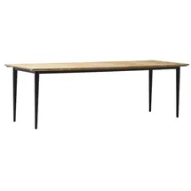 Zebra Technologies Zebra Spider Gartentisch 210x90x76cm Aluminium/Teak Dunkelgrau