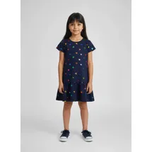 blue seven Jerseykleid BLUE SEVEN, Mädchen, Kleid mit Herzen", Mädchen, Gr. 134, 5640, ultramarin, 95% Baumwolle, 5% Elasthan, normal, Rundhals, Kleider Jerseykleid,