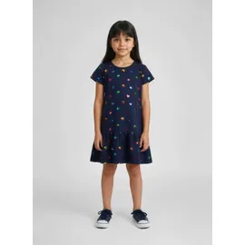 blue seven Jerseykleid BLUE SEVEN, Mädchen, Kleid mit Herzen", Mädchen, Gr. 134, 5640, ultramarin, 95% Baumwolle, 5% Elasthan, normal, Rundhals, Kleider Jerseykleid,