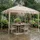 Sekey Faltpavillon 3 x 3 m inkl. 4 Seitenteile Schwarz/Khaki