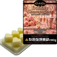 WonderWax Duftwachs Wax Melts für Duftlampe, 6 Herzen Duftmelt Wachsmelt Sojawachs Duftwachs Würfel für Raumdüfte, Wachs Duftöl Winter Indoor Schmelzen für Aromalampe Bubbly Champagne