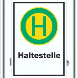 Schild Haltestelle A3 (297x420mm)