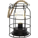 Konstsmide LED Metalllaterne rund 12 x 18 cm Schwarz