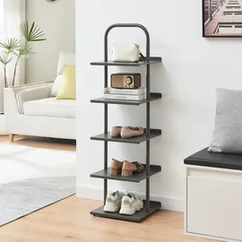[en.casa] Poytya Schuhregal 119 x 34 x 32 cm Anthrazit