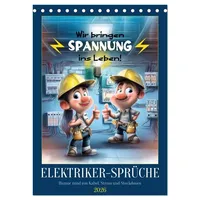 Calvendo Elektrikersprüche (Tischkalender 2026 DIN A5 hoch), CALVENDO Monatskalender: