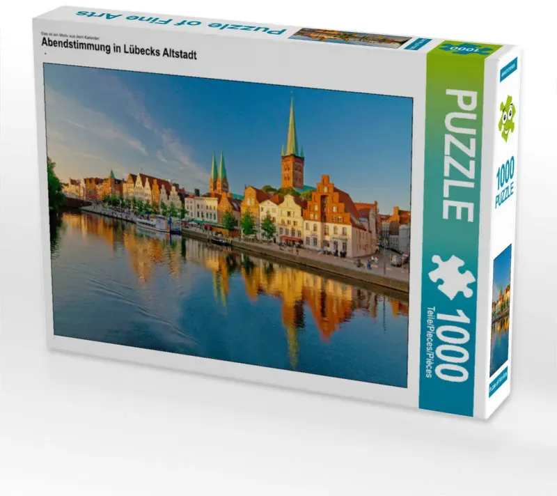 Abendstimmung in Lübecks Altstadt - CALVENDO Foto-Puzzle - 1000 Teile