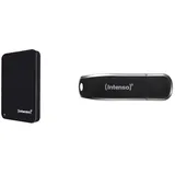 Intenso Memory Drive - 2, 5' External Hard Drive 2 TB Mechanische Festplatte & Speed Line, 256GB Speicherstick, USB-Stick 3.2 Gen 1x1, schwarz