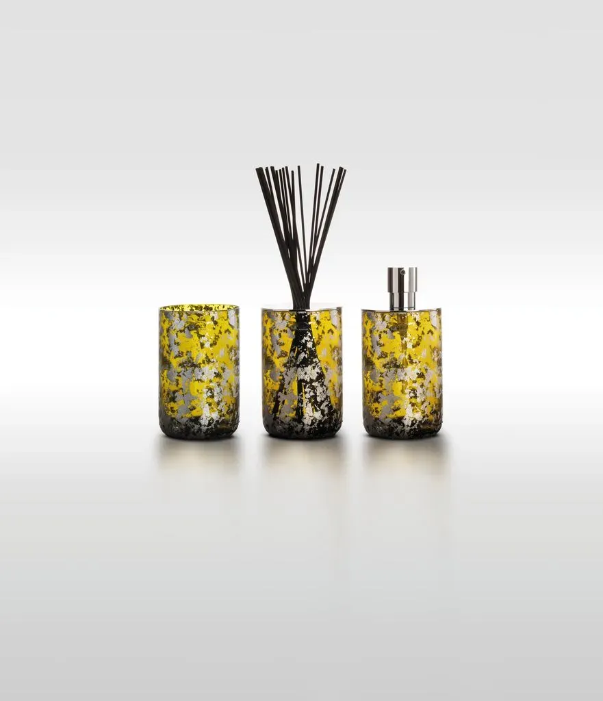 Glassdesign SENSO GALA SILBER Duftdiffusor - deep green