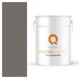 Q-COVER Fassadenfarbe 10 L Asphaltgrau Silikonharz Fassadenfarbe Außen Wandfarbe Wetterfest