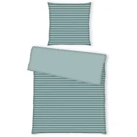 Tom Tailor Wendebettwäsche, Weiß, Mauve, Salbeigrün, Textil, Streifen, 135x200