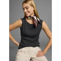 FLASHLIGHTS Tanktop FLASHLIGHTS, Damen, Gr. 48/50, schwarz, Jersey, Obermaterial: 100% Baumwolle, clean, unifarben, Basic, figurbetont hüftbedeckend, U-Boot-Ausschnitt, Tops Tanktop, mit U-Boot Ausschnitt