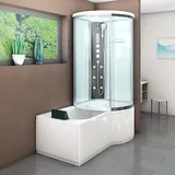 AcquaVapore Kombination Badewanne Dusche K55-L03-EC Duschtempel 170x100 cm