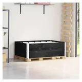 vidaXL Paletten-Aufsatzrahmen 2 Stk. Schwarz 120x180 cm Massivholz