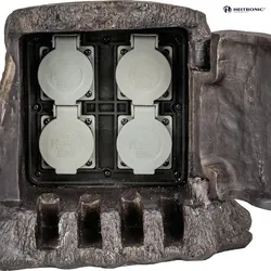 HEITRONIC Outdoor Energieverteiler BAUMSTUMPF, 4-fach, 250V / 16A, max. 3680W, IP44, braun HEI-37500